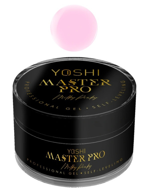 YOSHI Żel Samopoziomujący Master PRO Gel UV/LED Milky Pinky 50 ml MP001 – Kryjący TPO-FREE