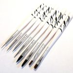 Zestaw 8 pędzli + sonda Zebra – żel, akryl, zdobienia